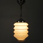 Vintage Hanglamp Met Glazen Kap Model Lampion, Jaren 50 thumbnail 5