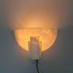 Art Deco Revival Albast Wandlamp thumbnail 3