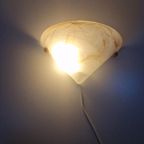 Wandlamp Gemarmerd Glas Vintage Conisch. thumbnail 2