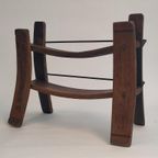Vintage Eiken Houten Wijnrek Spaans Brutalist Flessenrek thumbnail 13