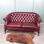 Rundlederen Vintage 2 Zits Chesterfield Bank thumbnail 13