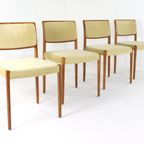 Set 4 Stoelen Niels O Möller Model 80 Eetkamerstoelen Vintage Teak thumbnail 4