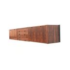 Groot Vintage Hangend Dressoir / Wandsysteem Van Palissander Gemaakt In De Jaren ’60 thumbnail 2