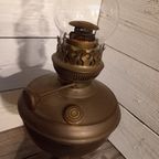 Antieke Koperen Olielamp, In Zeer Nette Staat. thumbnail 4