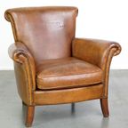 Comfortabele En Charmante Schapenleren Armchair/ Fauteuil thumbnail 2