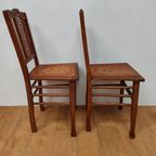 Vintage Houten Café Stoelen, Bistrostoelen, Eetkamerstoelen Set Prijs thumbnail 15