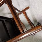 6 X Vintage Oriental Asian Chinese Brown Tallback Yokeback Side Chairs. 2 X Armchair / 4 X Withou thumbnail 12