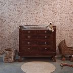 Franse Vintage Commode Met Lades Wit Marmeren Blad thumbnail 10