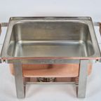 Vintage Spring Swiss Rechaud Koper Rvs Chafing Dish Compleet thumbnail 12