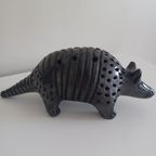 Armadillo. Barro Negro - Dona Rosa. Mexico Oaxaca Keramiek. Vintage '50-'70 thumbnail 5
