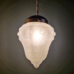 Art Deco Hanglamp In Gesatineerd Glas, 1920-30S thumbnail 3