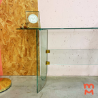 Vintage Glazen Sidetable Met Facet Geslepen Randen thumbnail 5