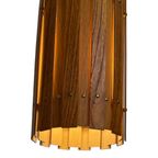 Ca. 1960’S Ceiling Fixture - Scandinavian Design - Teak Wood Multiplex Cilinder And Matching Ceil thumbnail 5