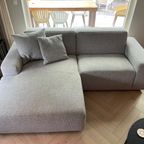 Ruime Grijze Bank Met Chaise Longue thumbnail 2