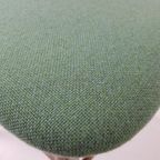 Vintage Deense Stoelen Teak | 2 Stuks Groene Ploegwool Blauw thumbnail 3