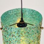 Vintage Hanglamp Polyester Sugar Tube Groen Suiker ‘60 Lamp thumbnail 4
