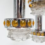 Massive Cascade Kroonluchter Met 4 Lichtpunten, 1970's thumbnail 9