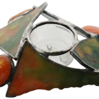 Set Van Drie Glazen Kandelaars Waxinelichthouders thumbnail 12