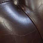 Chesterfield Bureaustoel Op Wieltjes, Draaibaar En Kantelbaar In Een Mooie Donker Bruine Kleur thumbnail 15