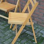 Klapstoelen Mid Century Beukenhout, Set Van 4 thumbnail 6