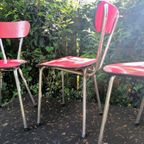 4 Mooie Vintage Formica Keukenstoelen Jaren 60S/70S thumbnail 4