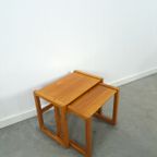 Teak Vintage Bijzettafel Set thumbnail 10
