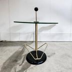 Vintage Glazen Bijzettafel Met Magazinehouder thumbnail 6