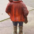 Vintage Gispen Beeld Zigeuner-, Kermis-, Draaiorgel Jongen. thumbnail 4