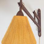 Vintage Fog & Mørup Teak Wandlamp Schaar Lamp Rope '50 Deens thumbnail 12