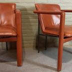 Set Van 4 Leolux Cachucha Leren Stoelen, Hugo De Ruiter thumbnail 6