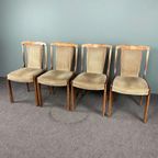 Set Van 4 Vintage Houten Eetkamerstoelen, Jaren 60 thumbnail 2