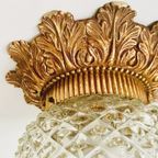 Vintage Plafondlamp Barok Messing Goud Pineapple Plafonnière thumbnail 4