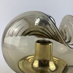 Gerookt Glas En Goud Verchroomde Tafellamp Futura Van Peill En Putzler 1960 thumbnail 9
