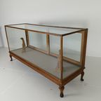 Antieke Grote Glazen Vitrinekast / Toonbank thumbnail 20
