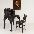 Antieke Chinese Padouk Houten Stoel thumbnail 6