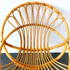 Vintage 60S Rattan Fauteuil Rohé Noordwolde / Gebroeders Jonkers - Design Dirk Van Sliedregt thumbnail 4