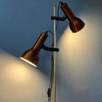 Mid Century Vloerlamp Met Bourdeaux Red Spots / Space Age Standing Light thumbnail 2