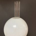 Olielamp Van Wit Aardewerk, Met Wit Glazen Bol, Messing Voet, 80 Cm Hoog thumbnail 5