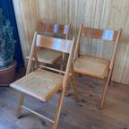 3 Vintage Habitat Klapstoelen Webbing Eetkamerstoelen thumbnail 4