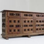 Vintage Spaans Houten Brutalist Dressoir 1960s thumbnail 2
