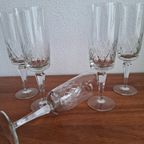 5 Hoge Champagneglazen, Kristallen Flutes, Kristallen Glazen thumbnail 9