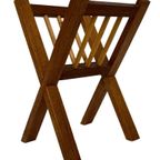 Vintage Massief Houten Tijdschriftenrek Jaren 70 Design thumbnail 20