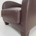 Fauteuil Musa Design Leer Modern Lounge Chair Leder Italië thumbnail 6