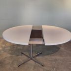 Vintage Eettafel Pastoe Witte Uitschuifbare Tafel Ovaal thumbnail 14