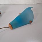 Jaren 90 Massive Wandlampen Design Blauw. thumbnail 7