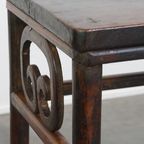 Antieke Chinese Side Table/ Altaar Tafel Uit Begin 1900 Met Een Zeldzame Single Piece Top thumbnail 14