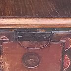 Polychrome Beschilderde Eikenhouten Bruidskistje thumbnail 9