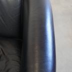 Prachtige Set Van 2 Zwarte Engelse Stijl Rundleren Clubfauteuils Met Een Tijdloos Design thumbnail 6