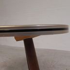Driehoekige Vintage Bijzettafel, Salontafel Op Drie Poten thumbnail 13