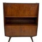 Vintage Secretaire Wandkast Werkplek Jaren 60 Teak Fineer thumbnail 9
